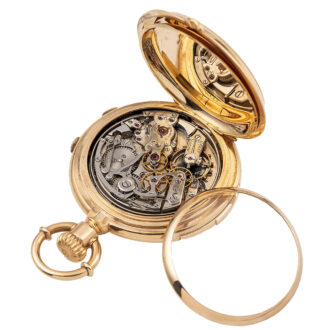 Swiss gold minute repeating split-seconds chronograph Circa 1890