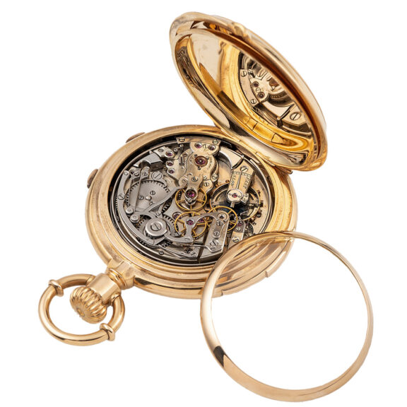 Swiss gold minute repeating split-seconds chronograph Circa 1890 Swiss gold minute repeating split-seconds chronograph Circa 1890