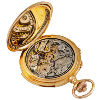 Swiss gold repeater with split-seconds chronograph Circa 1890