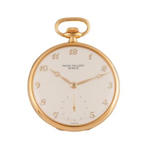 Swiss gold keyless open faced dress watch Circa 1979