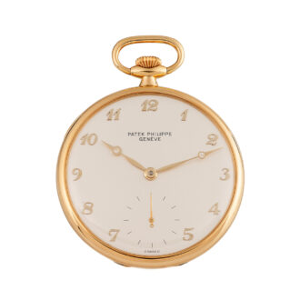 Swiss gold keyless open faced dress watch Circa 1979