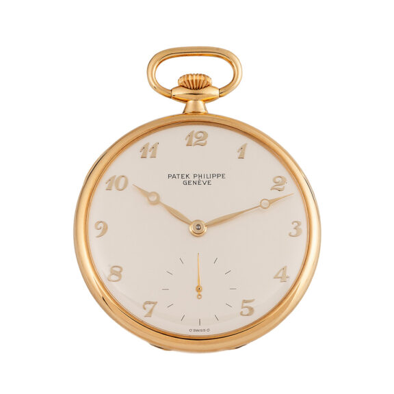Swiss gold keyless open faced dress watch Circa 1979