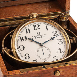 Swiss precise brass deck chronometer de Bord Circa 1920