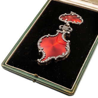 Silvered and enamel form watch designed as a tree leaf Circa 1890