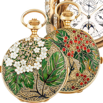 Swiss 18K gold hunting cased complicated watch Circa 1900