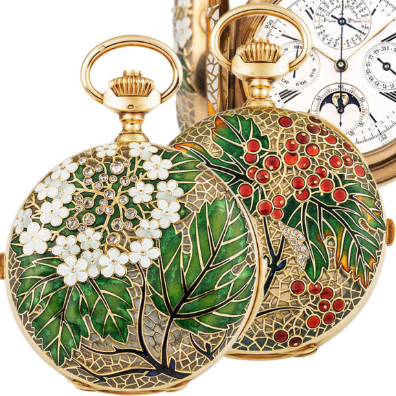 Swiss 18K gold hunting cased complicated watch Circa 1900