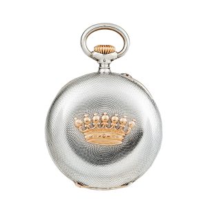 Swiss unusual silver and yellow gold pocket watch Circa 1899