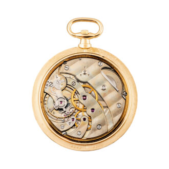 Ultra-thin French 18K gold Art Deco pocket watch Circa 1910