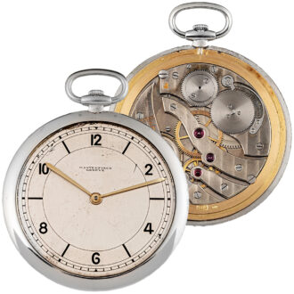 Swiss elegant platinum knife edged lever watch Circa 1920