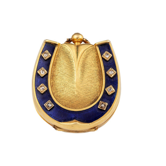 Swiss hunting cased horseshoe pendant watch Circa 1810 Swiss hunting cased horseshoe pendant watch Circa 1810