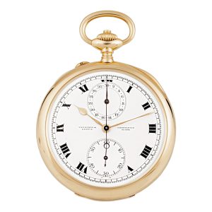 Rare Swiss 18K gold watch with chronograph Circa 1916
