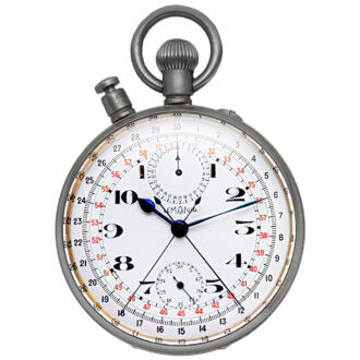 Swiss chromed split-seconds chronograph Circa 1930-1940