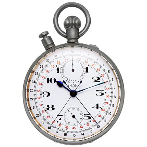 Swiss chromed split-seconds chronograph Circa 1930-1940