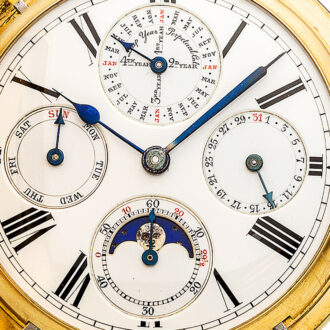 Extremely fine and rare Swiss gold complicated pocket watch Circa 1900