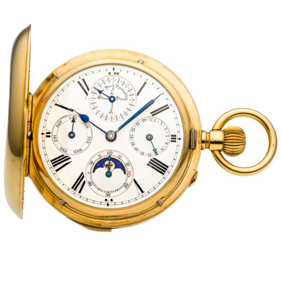 Extremely fine and rare Swiss gold complicated pocket watch Circa 1900