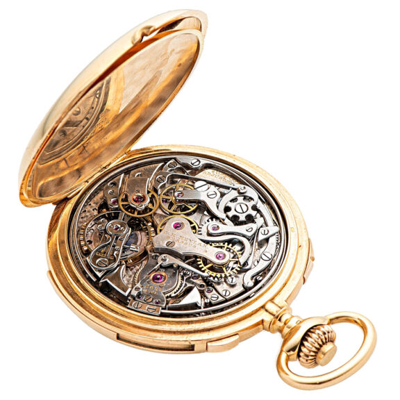 Swiss gold minute repeating split-seconds chronograph Circa 1910 Swiss gold minute repeating split-seconds chronograph Circa 1910