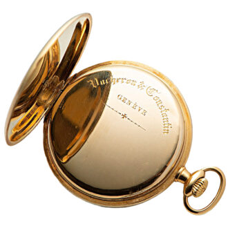 Swiss 18K yellow gold open faced keyless pocket watch Circa 1930
