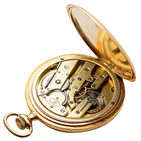 Swiss 18K yellow gold open faced keyless pocket watch Circa 1930 Swiss 18K yellow gold open faced keyless pocket watch Circa 1930