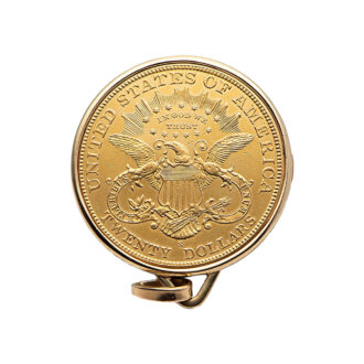 Fine Swiss 18K gold Twenty Dollar coin watch Circa 1980