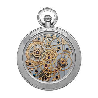 Swiss 18K white gold skeletonized keyless lever watch Circa 1970
