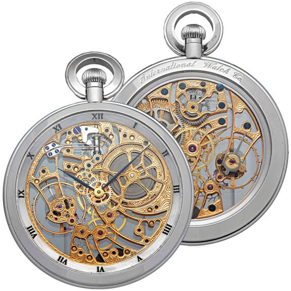 Swiss 18K white gold skeletonized keyless lever watch Circa 1970