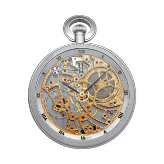 Swiss 18K white gold skeletonized keyless lever watch Circa 1970