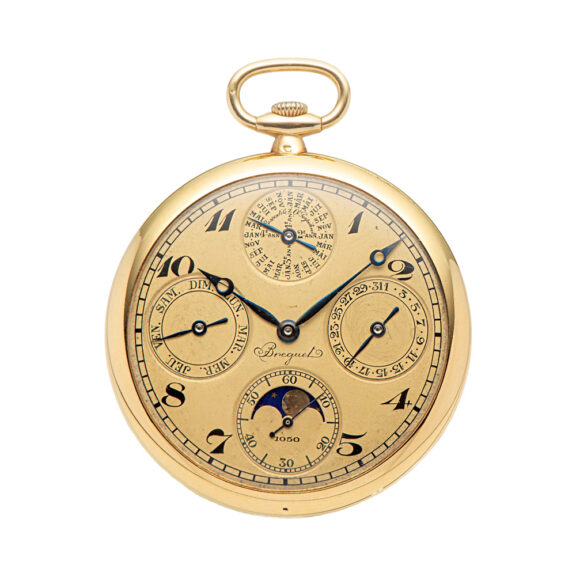 Swiss ultra thin gold watch with perpetual calendar Circa 1926