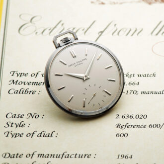 Rare Swiss white gold Art Deco dress watch Circa 1965