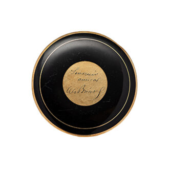 French onyx and enamel lever dress pocket watch Circa 1920