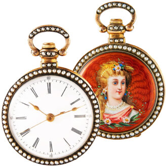 Swiss gilt metal watch made for the Chinese market Circa 1870