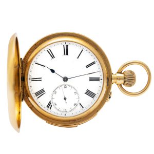 Swiss gold minute repeating carillon pocket watch Circa 1900