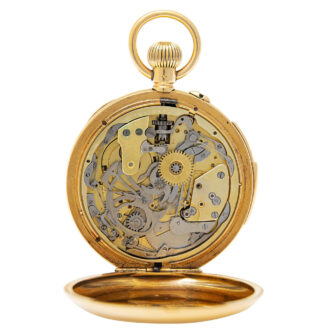 Swiss gold minute repeating carillon pocket watch Circa 1900