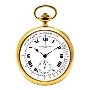 Swiss gold chronograph with pulsometer scale Circa 1920