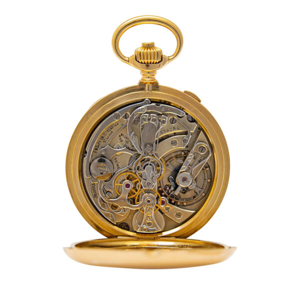Swiss 18K gold watch with split-seconds chronograph Circa 1907 Swiss 18K gold watch with split-seconds chronograph Circa 1907