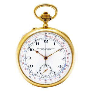 Swiss gold chronograph and tachometer watch Circa 1911