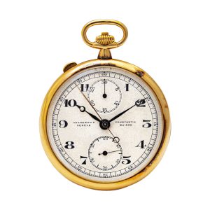 Swiss gold split seconds chronograph with recorder Circa 1921