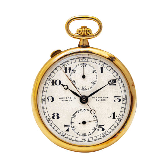 Swiss gold split seconds chronograph with recorder Circa 1921