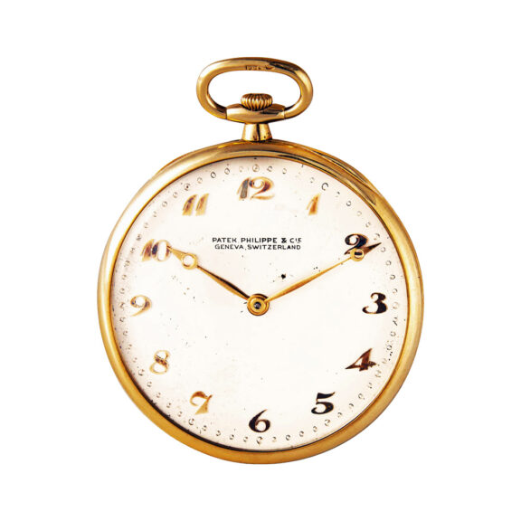 Rare Swiss 18K gold Art Deco dress watch circa 1927