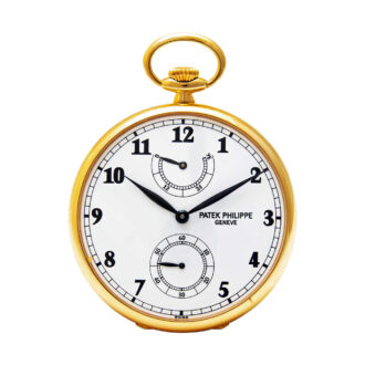 Swiss 18K gold open faced lever with power reserve Circa 1995