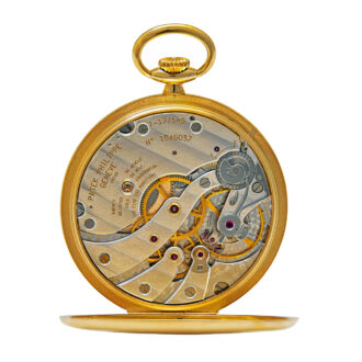 Swiss 18K gold open faced lever with power reserve Circa 1995