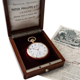 Rare Swiss 18K gold observatory pocket chronometer Circa 1913