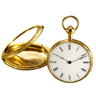 Very fine Swiss 18K gold cabriolet pocket watch Circa 1855