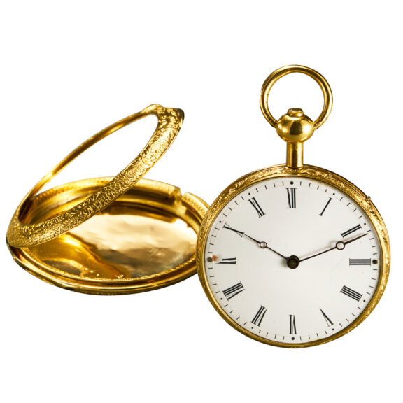Very fine Swiss 18K gold cabriolet pocket watch Circa 1855 Very fine Swiss 18K gold cabriolet pocket watch Circa 1855