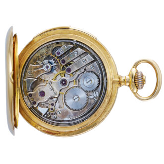Swiss 18K gold minute repeating full hunter Circa 1910