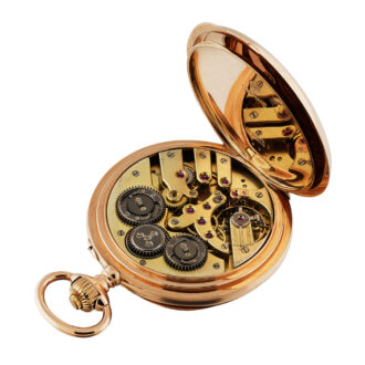 Swiss gold pocket watch with independent centre seconds Circa 1900