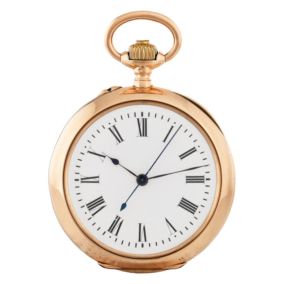 Swiss gold pocket watch with independent centre seconds Circa 1900