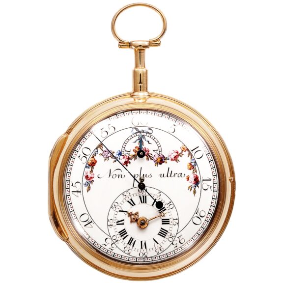 Early Swiss 18k gold self-winding pocket watch Circa 1780
