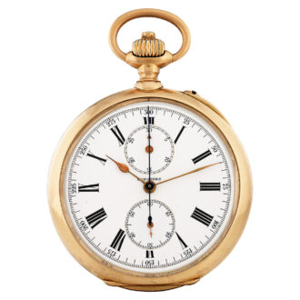 Swiss gold presentation watch with two complications Circa 1906