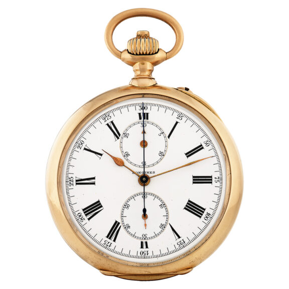 Swiss gold presentation watch with two complications Circa 1906