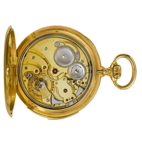 Swiss gold open faced minute repeating lever Circa 1914 Swiss gold open faced minute repeating lever Circa 1914